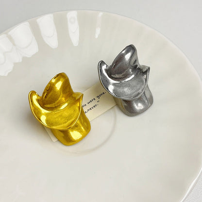 European and American heavy industry rings, high-end exaggerated personality, irregular index finger rings, fashion catwalk ring